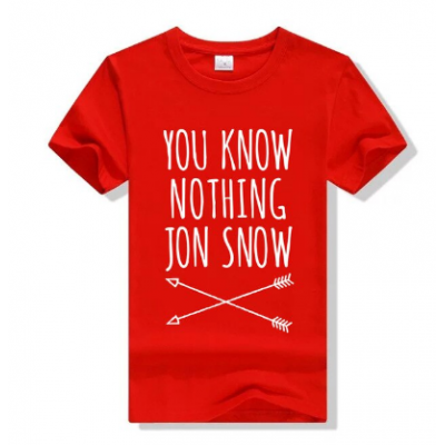 You Know Nothing Letter Print T Shirt 3 TO